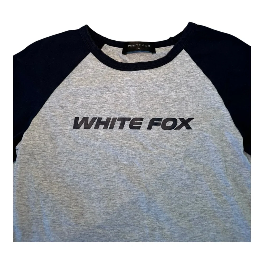 White Fox No Reason Baby Tee Grey Marle - Picture 4 of 8